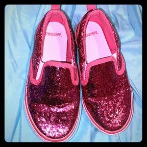 Gymboree girls pink glitter shoes. size 10